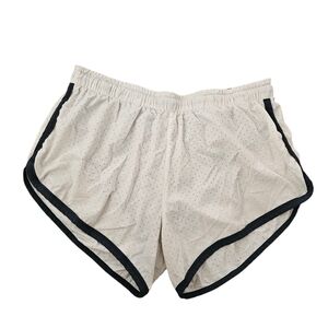 Rabbit Running Shorts Repeat Womens 3.5" Inseam‎ White Navy Small Retro